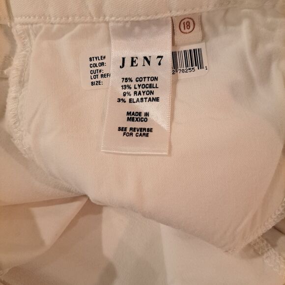 7 For All Mankind Jen 7 slim bootcut jeans, white, women's plus size 18 NWT New! - Picture 5 of 10
